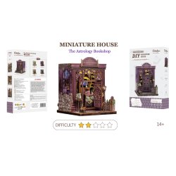 MINIATURE HOUSE - DIY - Librairie Astrologie - 155pc Eclairage LED