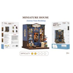 MINIATURE HOUSE - DIY - Librairie de Voyage - 241pc Eclairage LED