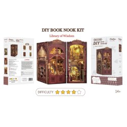 BOOK NOOK KIT - DIY - Librairie de la Sagesse - 281pc Eclairage LED