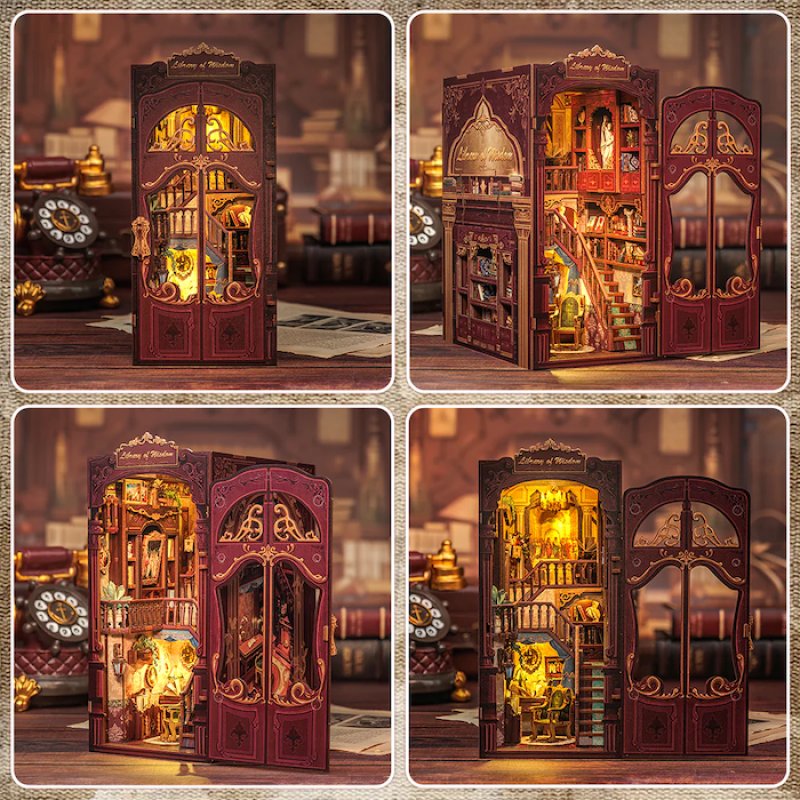 BOOK NOOK KIT - DIY - Librairie de la Sagesse - 281pc Eclairage LED