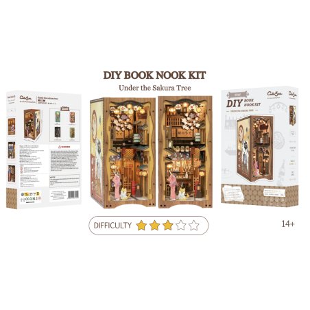 BOOK NOOK KIT - DIY - Sous l'Arbre de Sakura - 214pc Eclairage LED