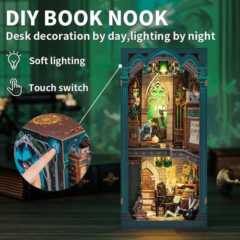 BOOK NOOK KIT - DIY - Salle Commune Sombre - 150pc Eclairage LED