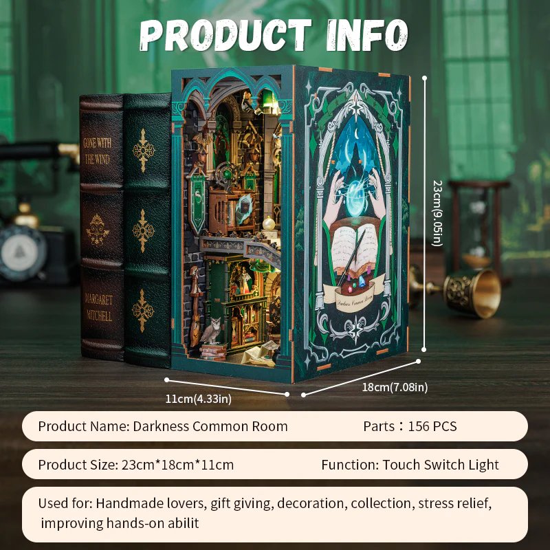 BOOK NOOK KIT - DIY - Salle Commune Sombre - 150pc Eclairage LED