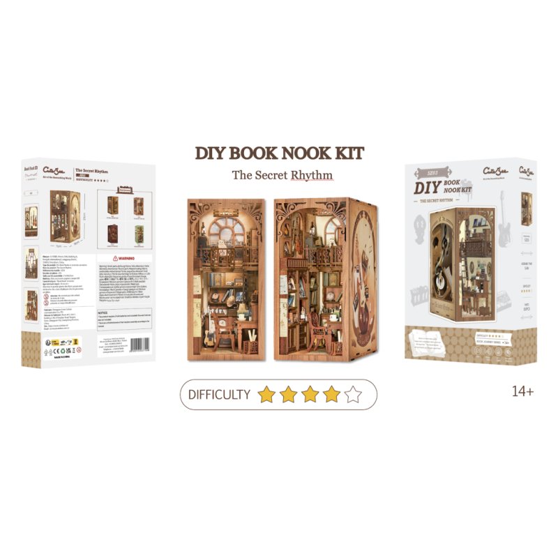 BOOK NOOK KIT - DIY - Le Rythme Secret - 355pc Eclairage LED