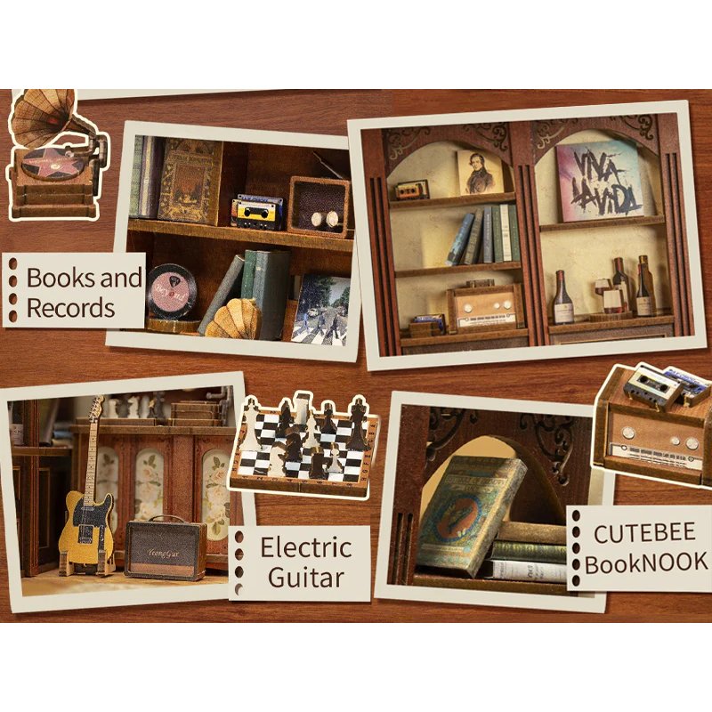 BOOK NOOK KIT - DIY - Le Rythme Secret - 355pc Eclairage LED