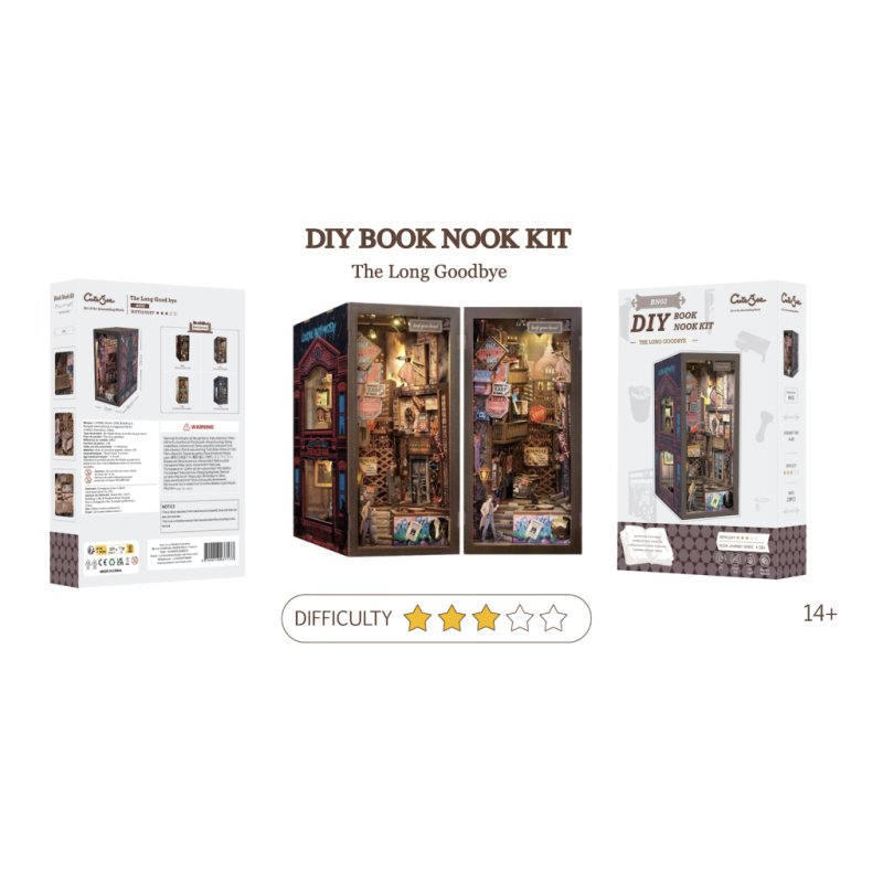 BOOK NOOK KIT - DIY - Le Long Adieu - 238pc Eclairage LED