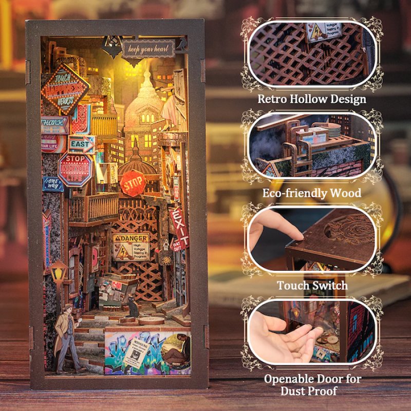 BOOK NOOK KIT - DIY - Le Long Adieu - 238pc Eclairage LED