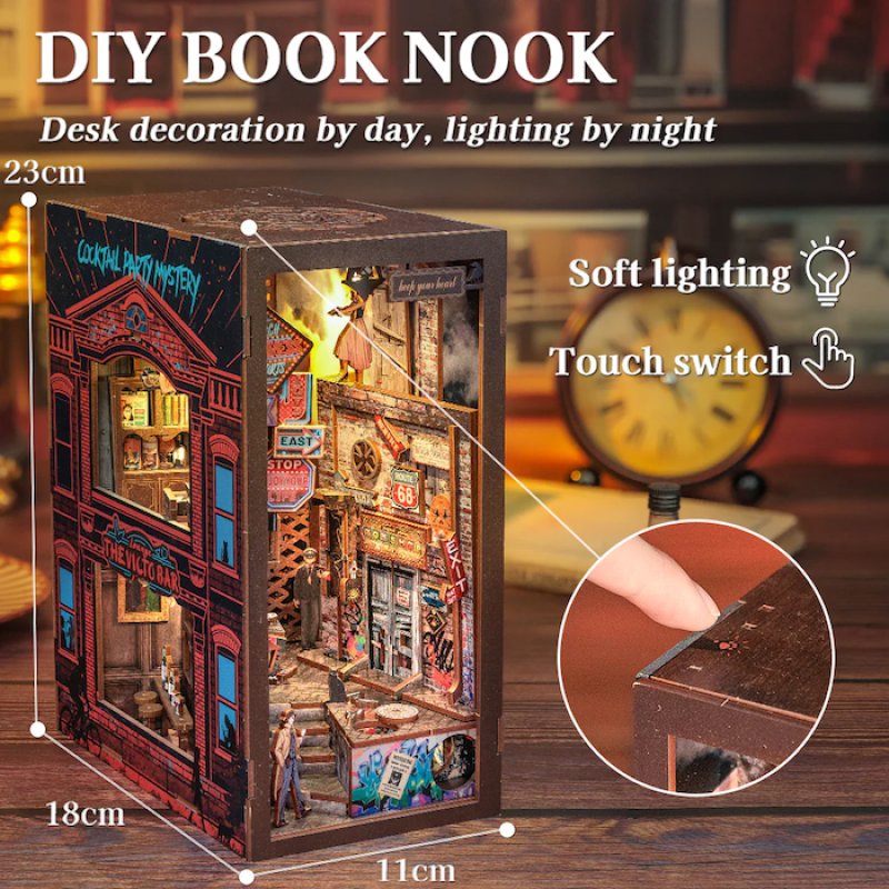 BOOK NOOK KIT - DIY - Le Long Adieu - 238pc Eclairage LED