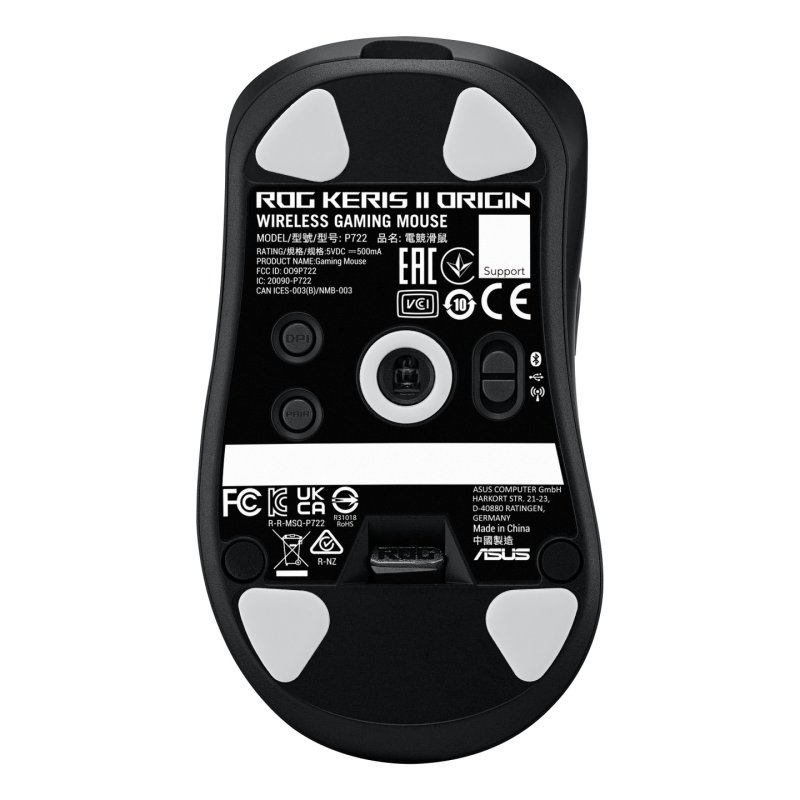 ASUS ROG Keris II Origin BLK souris Jouer Droitier RF Wireless Bluetooth USB Type-A Optique 42000 DPI