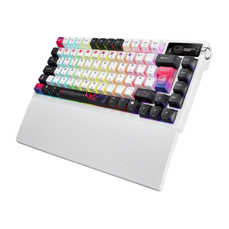 ASUS ROG Azoth X clavier Jouer USB RF Wireless Bluetooth QWERTZ Blanc
