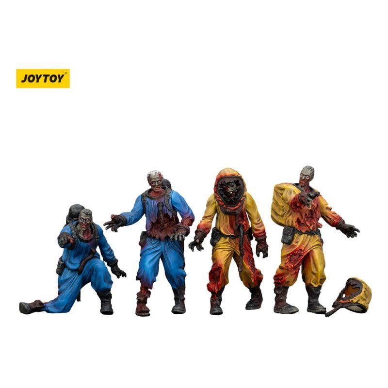 Zombie pack 4 figurines Dark Source Biochemical Lab Team 8 cm
