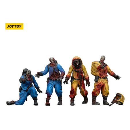 Zombie pack 4 figurines Dark Source Biochemical Lab Team 8 cm