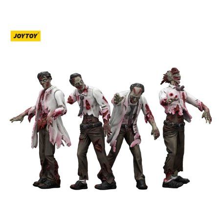 Zombie pack 4 figurines Dark Source Scientists (Male) 8 cm