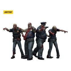 Zombie pack 4 figurines Dark Source Police (Male) 8 cm