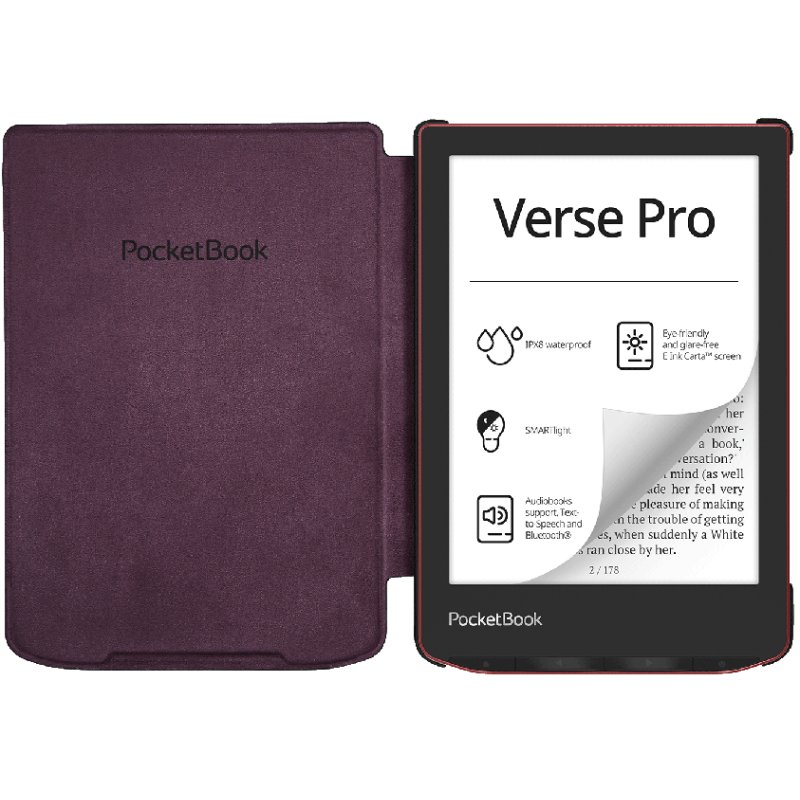 PocketBook Shell e-book reader case 15.2 cm (6") Folio Black, White