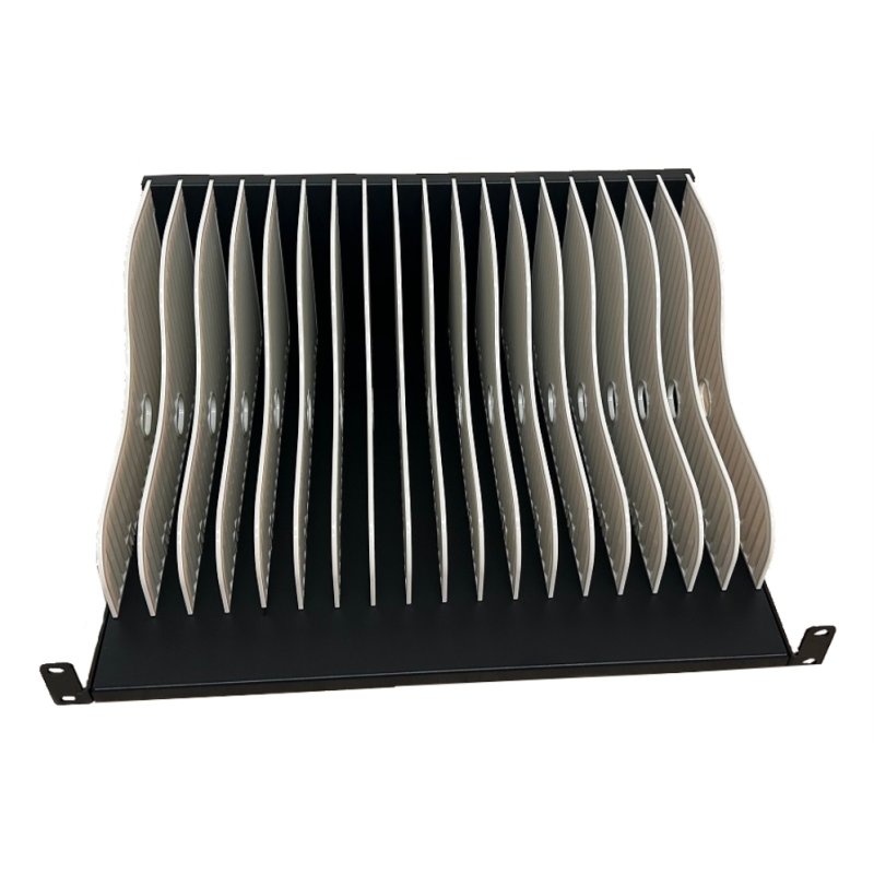 ESTANTE EWENT CON 18 RANURAS DE CARGA PARA PORTATILÉS 483x360x165mm