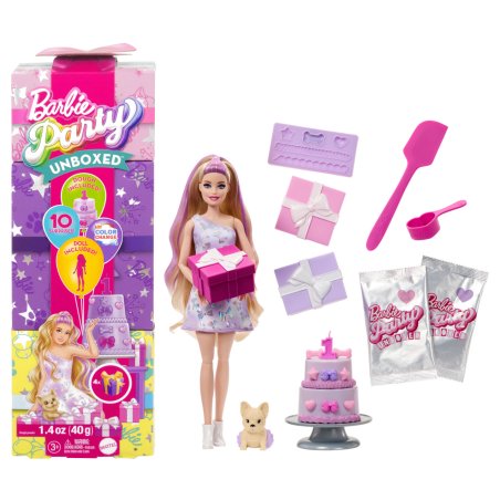 Barbie Party Unboxed Doll and Accessories Assortment