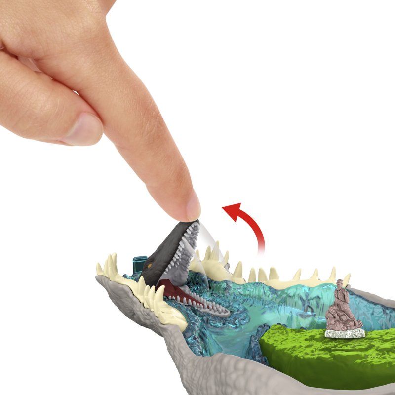 Jurassic World Rebirth Micro Adventure Playset Spinosaurus Head, Interactive Features & Figures