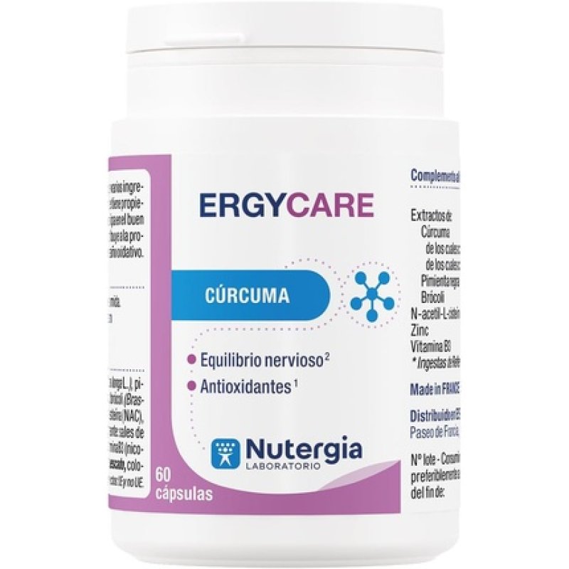 Ergycare Turmeric-Based Food Supplement 60 Capsules