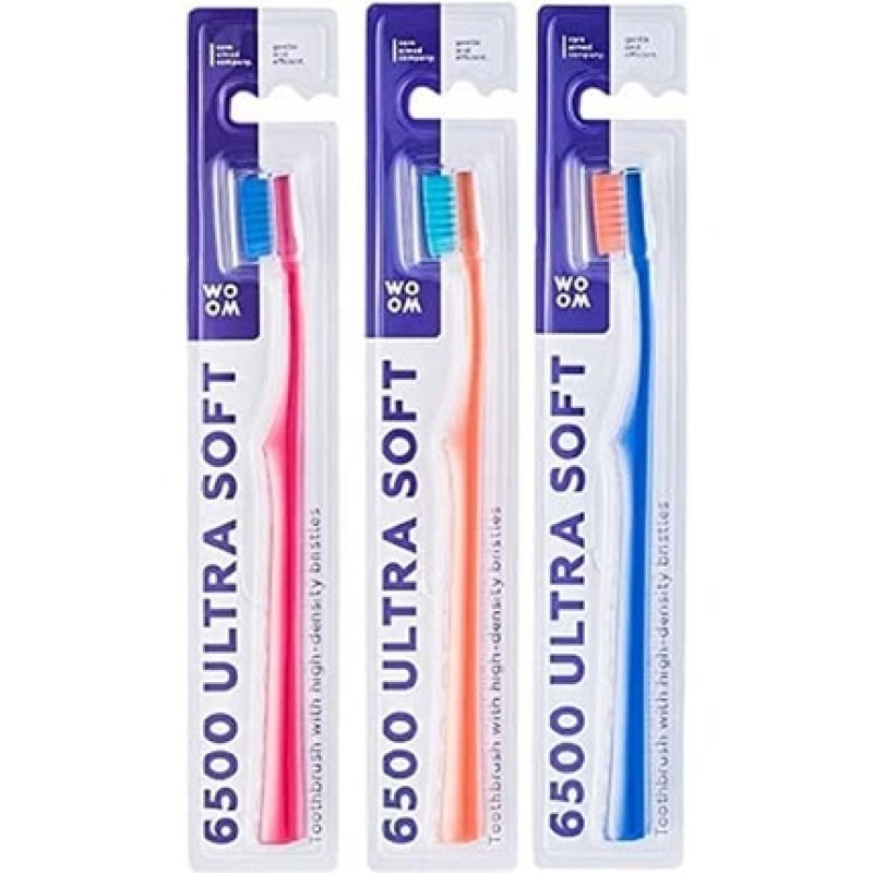 WOOM 6500 Ultra Soft Toothbrush Mix of 3 Colors