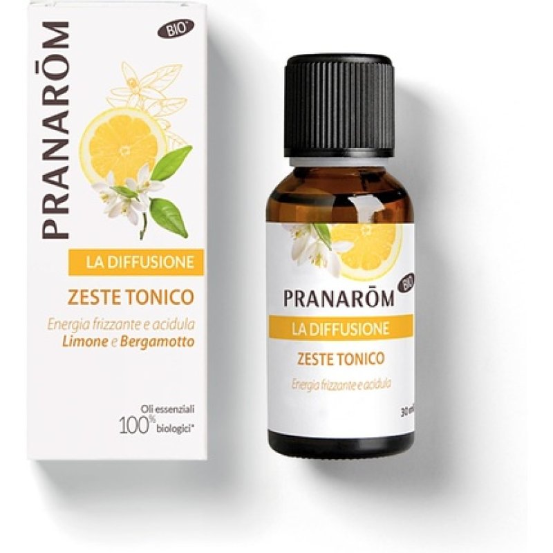 Pranarom Zeste Tonic Organic Essential Oils for Diffusion