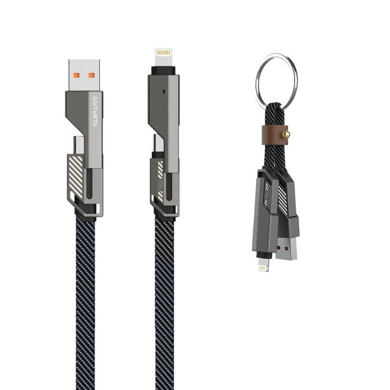 4smarts 541456 câble USB 1,5 m USB A/USB C USB C/Lightning Graphite