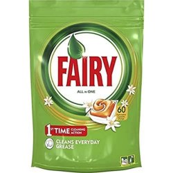 Fairy All-in-One Dishwasher Capsules Orange 60 Count