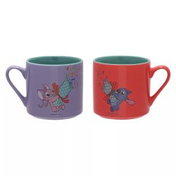 STITCH & ANGEL - Merry Everything - Set de 2 Mugs Colorés