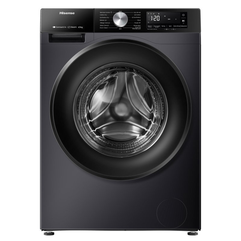 Hisense WD3S8043BB3 washer dryer Freestanding Front-load Black D
