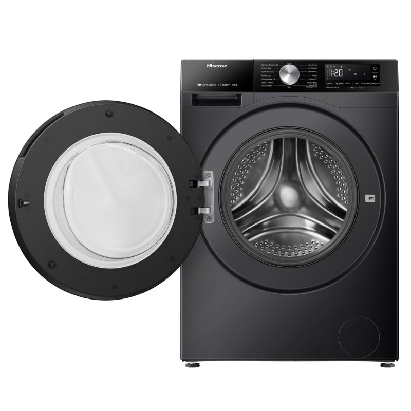 Hisense WD3S8043BB3 washer dryer Freestanding Front-load Black D