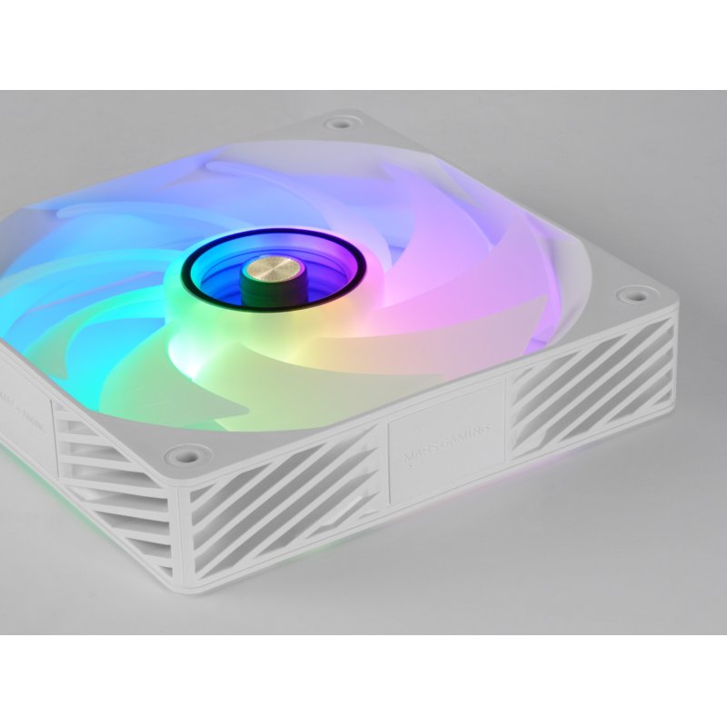 Mars Gaming MFSI4KITW système de refroidissement d’ordinateur Boitier PC Ventilateur 12 cm Blanc