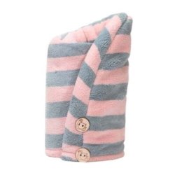 Trust My Sister Microfiber Hair Towel Pink-Grey (P1) T