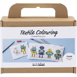Creative - Mini Craft Kit Textile Colouring, Robot, primary colours, 1 pack - ()