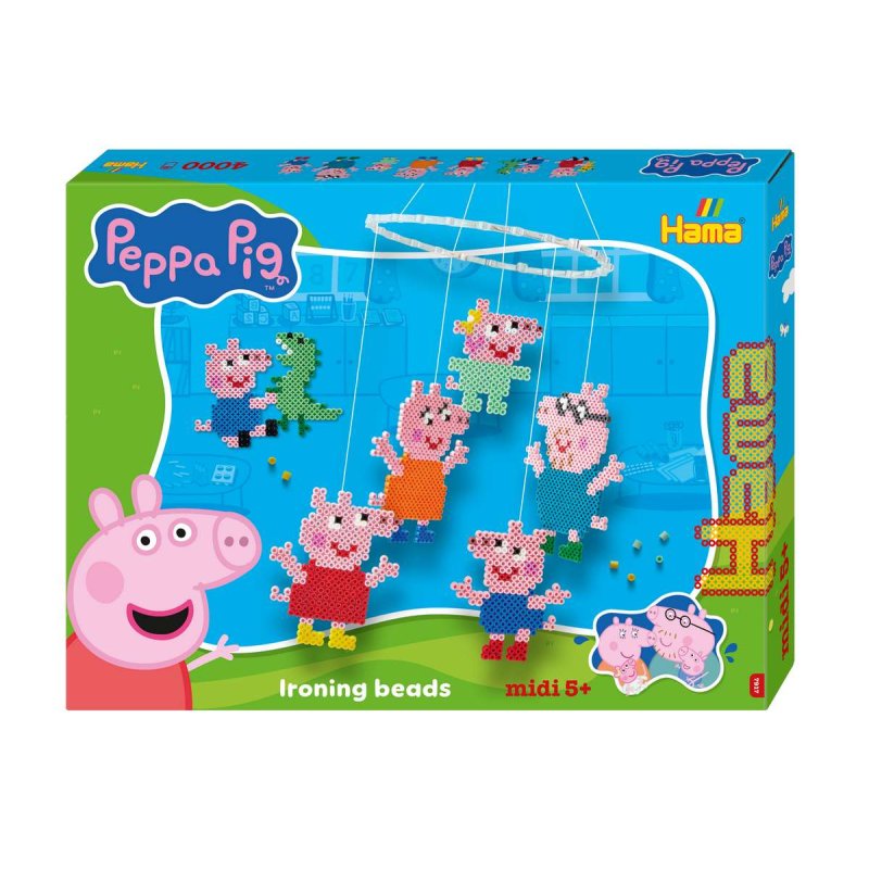 Hama - Midi Gift Box Peppa Pig Family & Little Sister (387917)