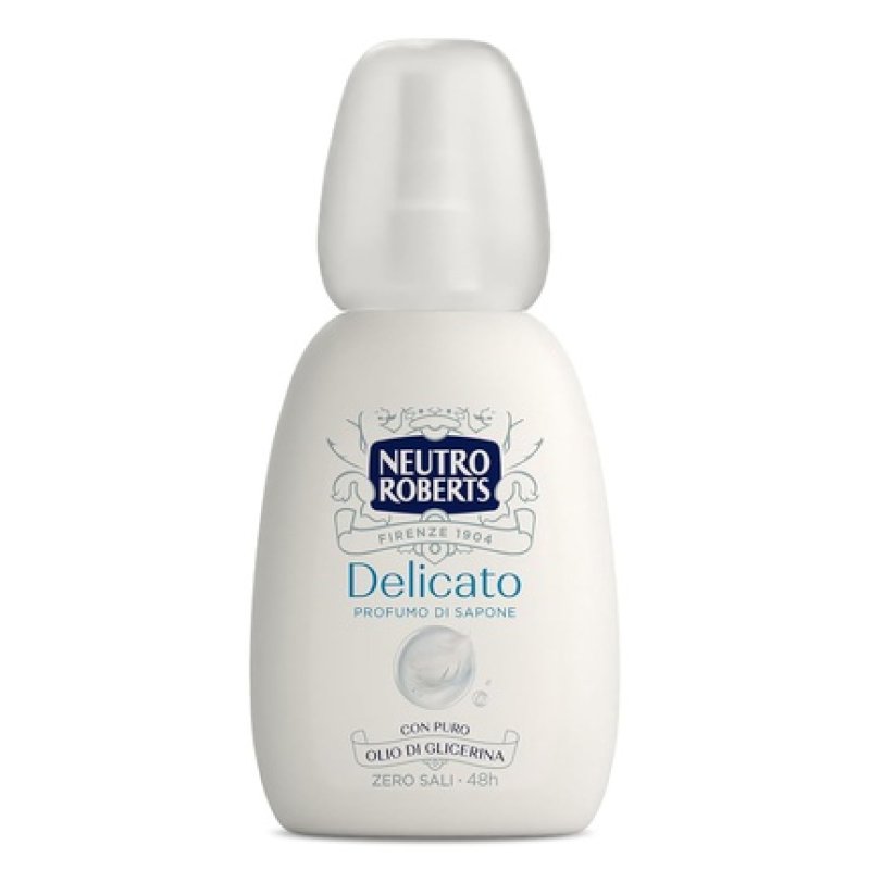 Neutro Roberts Deo Vapo Delicato Zero Aluminum Salts with Pure Glycerin Oil Deodorant for Men and Women