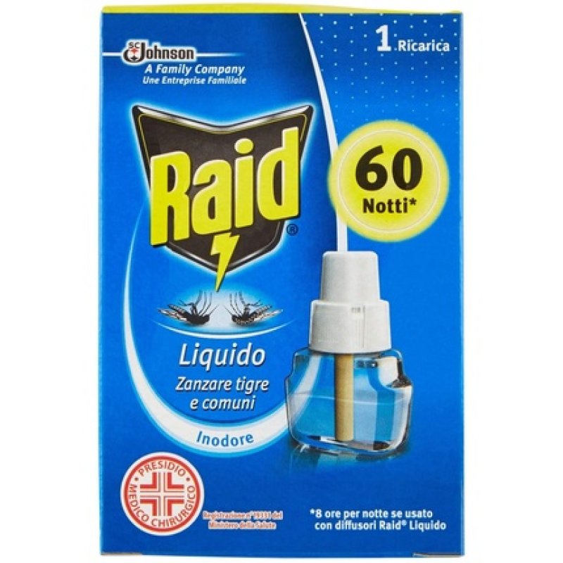 Raid Liquid Mosquitoes Tiger And Common Odourless 1 Refill, 35 Ml