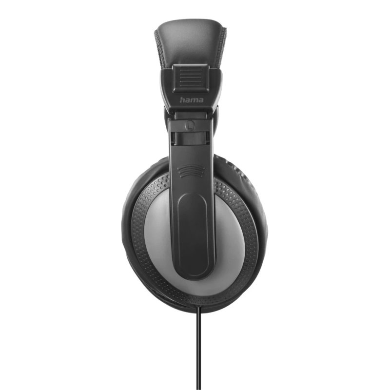 Hama (ShellTV II) Headphones, 3.5mm Jack (6.35mm Adapter), 40mm Drivers, 6m Cable, Padded Headband, Black/Dark Grey