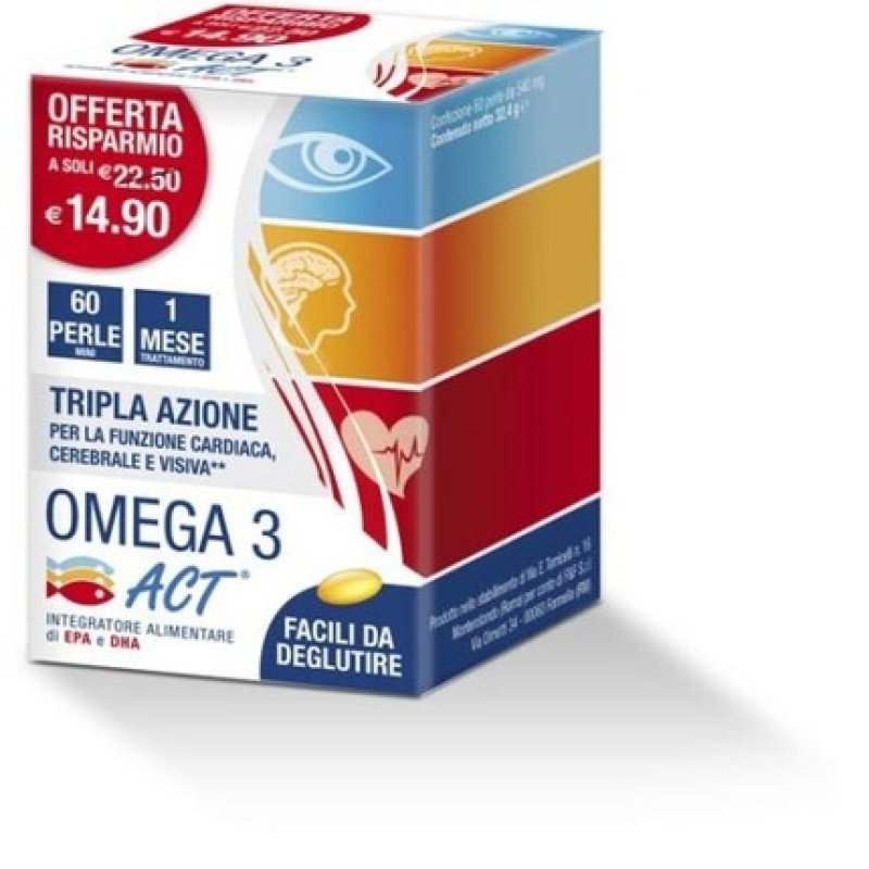 Omega 3 Act Dietary Supplement 60 Pearls 540mg