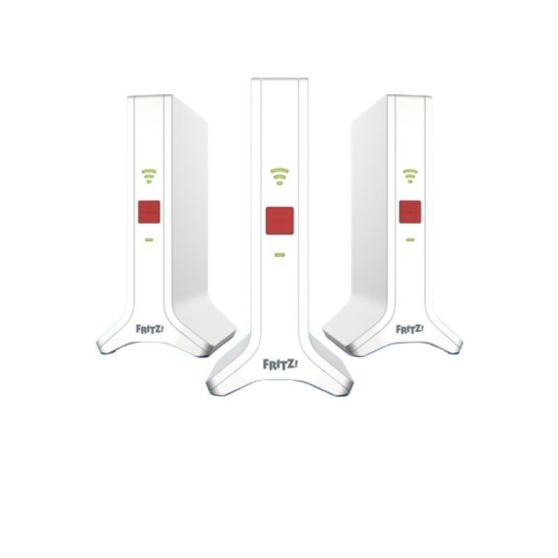 FRITZ!Repeater Mesh Set 4200 Répéteur réseau 4200 Mbit/s Rouge, Blanc