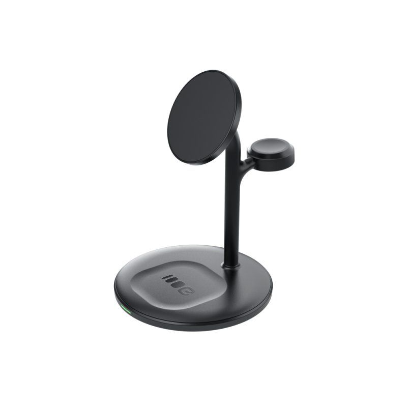 Green Cell MSST-GC-3IN1-B mobile device charger Headphones Headset Smartphone Smartwatch Black Wireless charging Auto