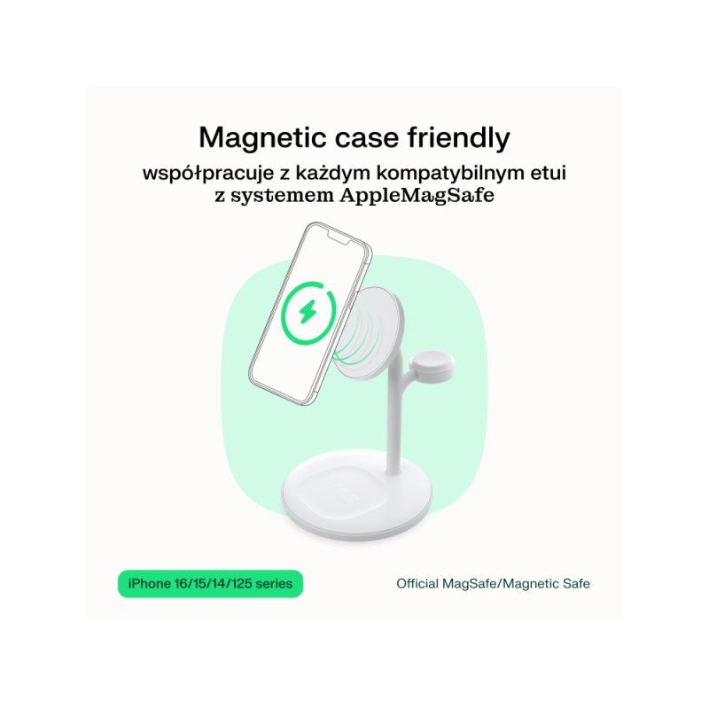 Green Cell MSST-GC-3IN1-B mobile device charger Headphones Headset Smartphone Smartwatch Black Wireless charging Auto