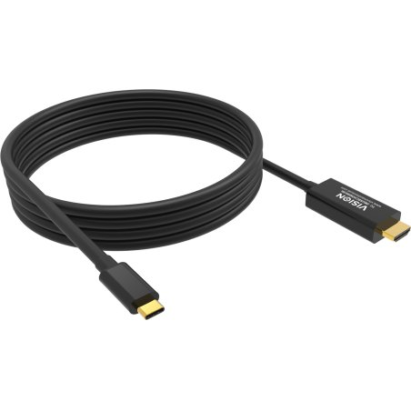 Vision TC 2MUSBCHDMI8K/BL mobile phone cable Black 2 m USB C