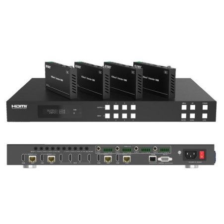 HDMI HDBaseT Matrix 4x4-4K@60Hz-18Gbps-(With Receivers)