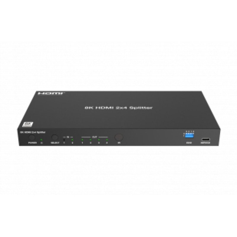 HDMI Selector/Distributor 2x4-4K@120HZ-HDMI2.1-RS-232
