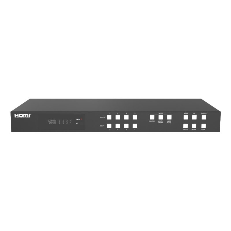 4x4 HDMI matrix - 4K@60Hz 4:4:4-18Gbps-Seamless-multiview