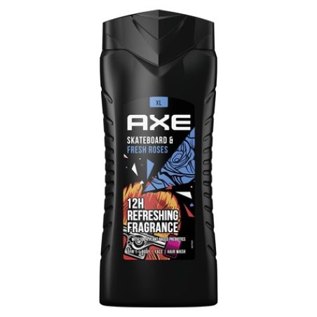 Axee XL Skateboard & Fresh Roses 3-in-1 Shower Gel for Men - Body, Hair, Face