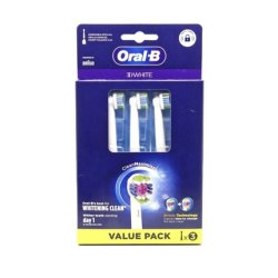 Oral-B 3D White Electric Toothbrush Round Heads - Pack of 3