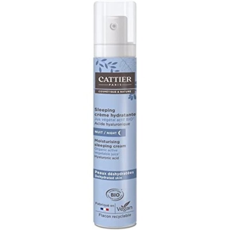 Cattier Hydrating Night Cream for Dehydrated Skin with Organic Active Plant Juices 50ml