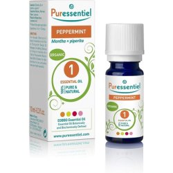 Puressentiel Organic Peppermint Essential Oil 10ml - 100% Pure & Natural Vegan Aromatherapy Massage & Bath Herbal Plant
