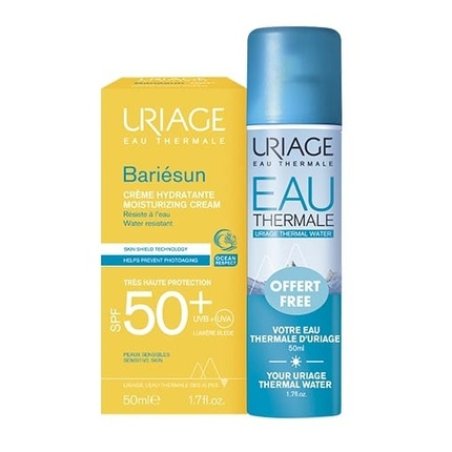 Uriage Bariesun - Moisturizing Sunscreen Cream For Face Spf50 50ml With Thermal Water 50ml Offered
